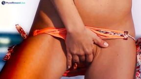 ”Mi Diamond Enjoys Empty Beach”