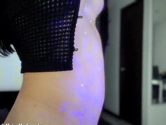 Cute Brunette Shemale Teases with Dildo in Bathroom Part 7