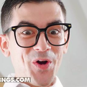 Nerdy Hot Girls With Glasses Playing Together &amp; Getting Fucked In The Ass - REALITY KINGS