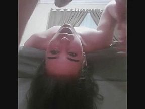 Upside-Down Throat Fucking: Hardcore Amateur Blowjob