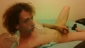 Transgirl Lazily Using Sex Sleeve and Smoking (no Cumno Orgasm)