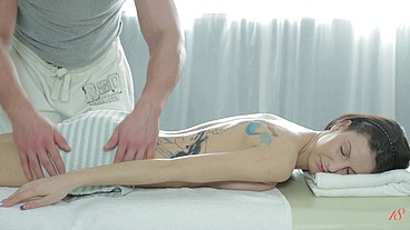 Brunette Hottie gets Fucked by a Horny Masseur