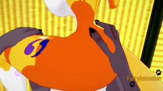 Digimon Hentai - Taomon &amp; Grey Fox Hard Sex