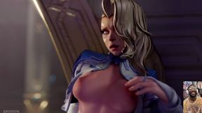 Hardcore Transgender Ass Slapping Fucking, Luna Snow Gets Cum Covered While Cumming