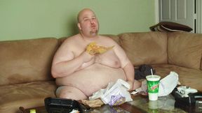 Stuffing Myself With Fast Food Tacos and Taco Salad Then Rub My Belly *WMV*