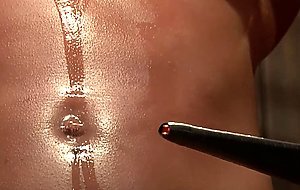 Ebony in back arch bondage tormented