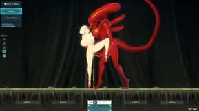 Alien Quest Eve Part 2 Explodes in Hardcore Rough Threesome with Tentacle DP and Deepthroat Bulge
