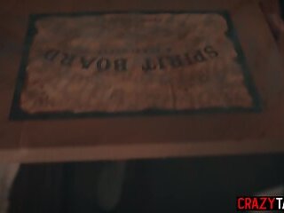 Nerdy teen summoned a demonic spirit and got fucked by two dirty classmates