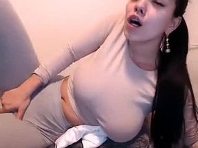 Sweet romanian brunette playing with big boobs 01