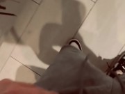 Rubbing my rock hard cock through my boxer briefs