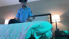 Police Fucks Hot Trans Woman in Chastity