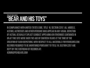 PENT-UP BEAR PULLS AND PLAYS WITH HIS NIPPLES, MOANING SHOOTING A BIG LOAD!