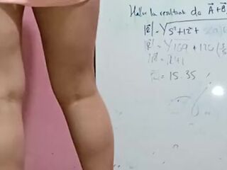 MAESTRA SPECIAL NO QUERIA QUE LA PERO TEMRINA MOJANDO EL PISO CON UN SQUIRT
