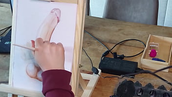 Smearing cum canvas, a masterpiece of depravity unfolds as flesh is defiled.