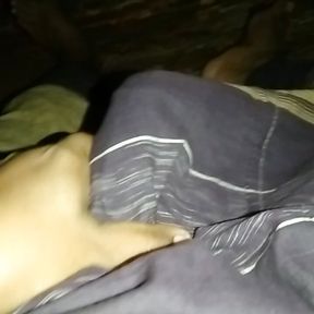 Bangladeshi boy playing with huge cock under lungi