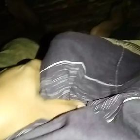 Bangladeshi boy playing with huge cock under lungi