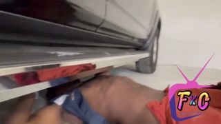 Ebony thot Fucked the Mechanic for a Oil Change •Full videos on Fansly•