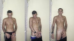 novinho dotado famoso no tiktok com short de jogar futebol batendo punheta em quanto fala putaria submissa