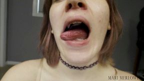 Mouth Fetish Teeth Lips Tongue - Mari Merlowe - WMV 1080p HD