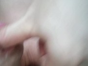 Transgirl Naked Tasting Her Yummy Cummy Stomach