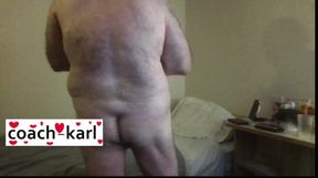 Coach Karl shows butt during live cam show