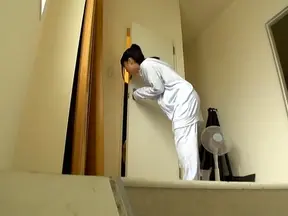 Hot Asian teen Nagomi gives a sizzling blowjob on the toilet