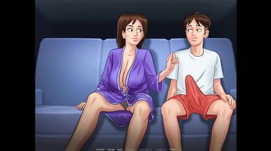 Stepmom collagen melts while stepson fucks her in living room