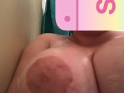 Soapy shower tit play