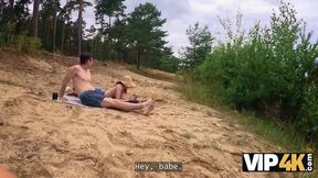 Anal sex near the lake with a picked up girl