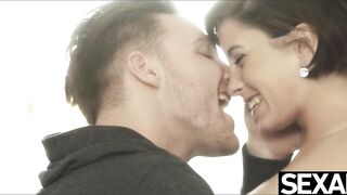 Sexy girl next door enjoys a passionate blowjob and fuck session