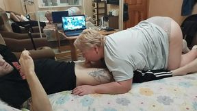 Mother-in-law Milks My Cock with Her Mouth to a Cumshot