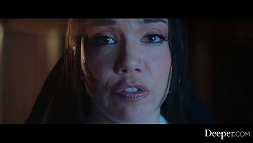 Horny nun Kenna James gets DP'd in a gangbang with 5 cocks