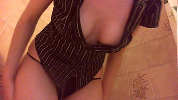 Fully clothed in the shower