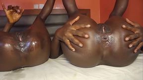 Two besties sharing big dick in their Assholes