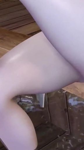 3D BBW MILF Cheating the Big Dick to Fuck Her Pussy