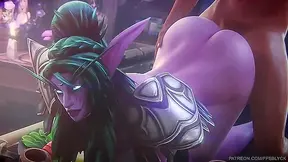 Tyrande Ignites Forbidden Lust in Sensual Warcraft 3D Encounter