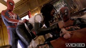Spideypool Returns With Deadpool And Spiderman Fucking Ana Foxxx Hard