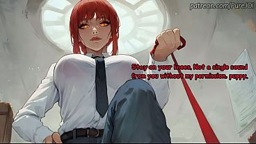 Endure Makima'_s degradation test to become her filthy puppy (CBT JOI)