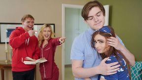 Horny Teens Seduce & Fuck Naive Brothers, Showing Them How To Get Laid