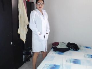 The hottest doctor in porn shows her patients how to get the juices without her pleasant cunt with squirt