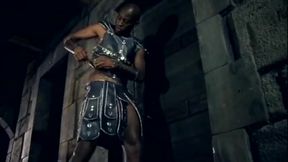 Young African Black Muscle Stud Strokes His BBC Solo and Shoots a Massive Load
