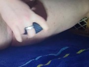 FTM transman squirted so much juice when he is using a vibrator