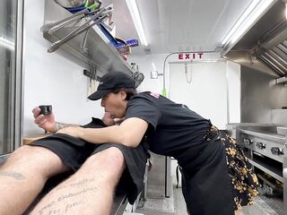 Food truck mom has a hawk tuah deepthroat on the menu