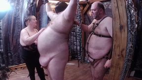 Part 2:- Domina Satana and Lanista Bear takes slave Daz in the dungeon for some anal, spanking, nipple play etc