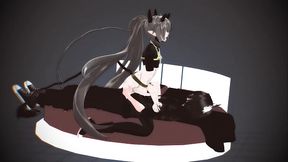 Femboy demon and furri fox make love