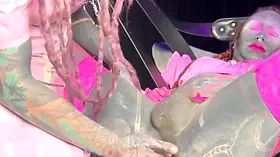 Tattoo Girl Strapon Mode ANAL & Solo