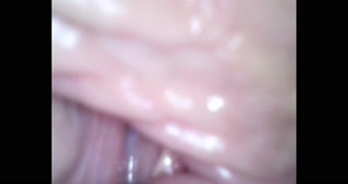 "Oyster" up close and in it. Remains of sperm :)