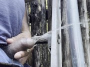 Pissing on top of a ladder while working in the jungle