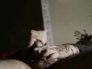 Hawt Chap Blowing a load previous to gonna couch watching porn on his phone