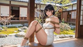 Bound in the Garden of Desire Her Muffled Begs Go Unheard